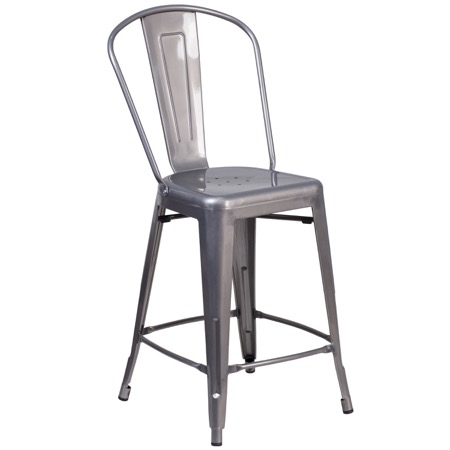 Grayson Clear Coated Metal Counter Stool