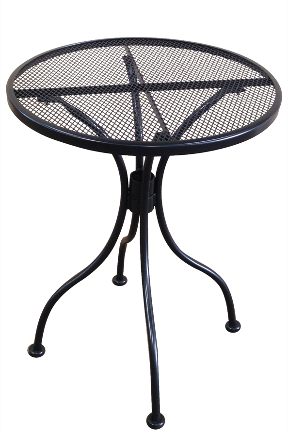 Wrought Iron Black Mesh Table 24" Round, Mesh : Chairs Direct Seating