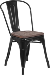 Tolix Chair + Wood Seat