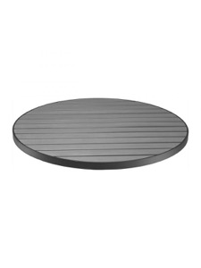 Zane Aluminum and Synthetic Teak Round Table Top