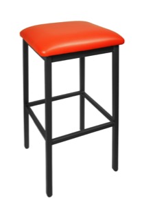 Trent Steel Barstool with Vinyl Seat