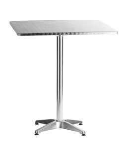 Aluminum 27.5"x27.5" Square Restaurant Table Bar Height