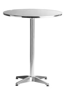 Aluminum 31.5" Round Restaurant Table Bar Height