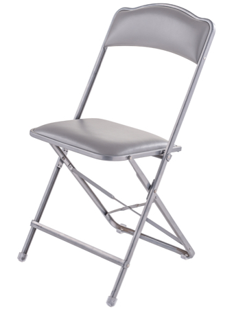 Fritz Style Folding Folding Chair with Silver Frame