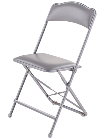 Fritz Style Folding Chair with Silver Frame 19