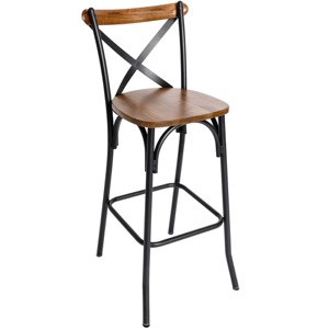 Henry Steel Crossback Barstool