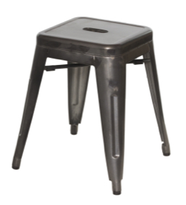 Galvanized Steel Backless Bar Stool -18" Height