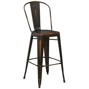 Tolix Distressed Indoor-Outdoor Barstool