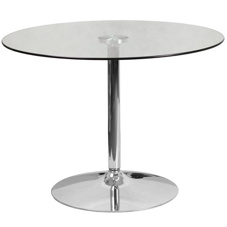 39'' Round Glass Cafe Pub Table with 29