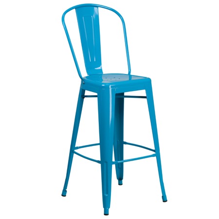 Tolix Pastel High Back Barstool