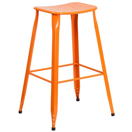 Tolix Square Indoor-Outdoor Backless Bar Stool