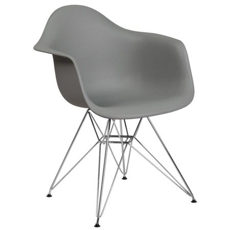 Bailey Arm Chair with Chrome Base