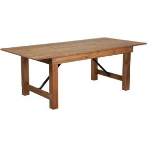 Antique Rustic Solid Pine Folding Farm Table