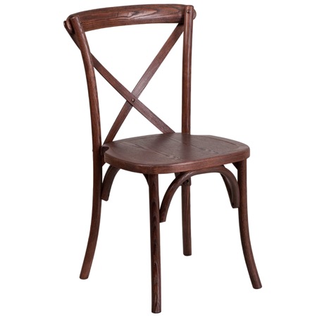 Bistro Style Wood Cross Back Chair