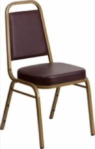 Trapezoidal Back Stacking Banquet Chair with 2.5'' Thick Seat