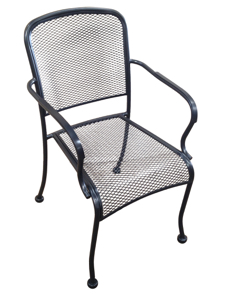 Wrought Iron Mesh Arm  Chair