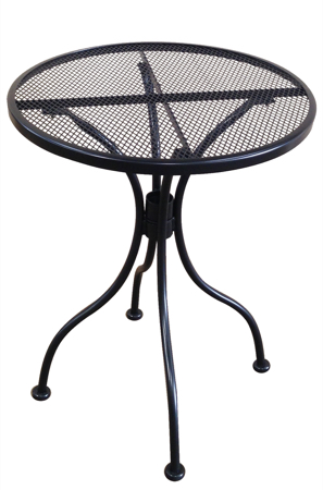 Wrought Iron Black Mesh Table 24