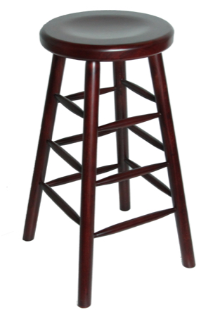 Backless Wood Restaurant Barstool