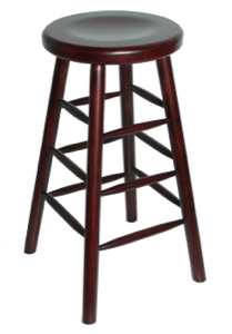 Backless Wood Restaurant Barstool