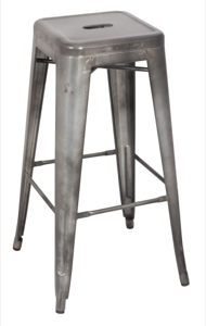 Galvanized Steel Backless Barstool