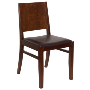 Tapered Back Wooden Chair