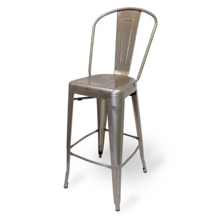 Mason Clear Coated Metal Indoor Barstool