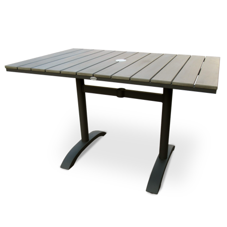 Outdoor Rectangular Bay Table Double End Base