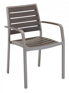 Sahara Outdoor Aluminum Arm Chair-Stackable