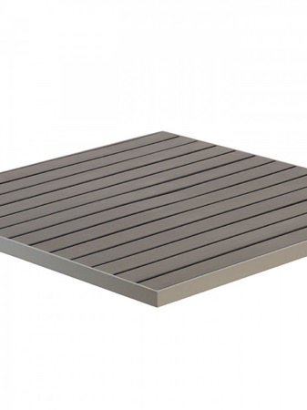 Zane Rectangular Aluminum and Synthetic Teak Table Top