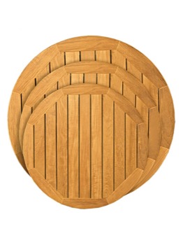 Round Natural Teak Table Tops