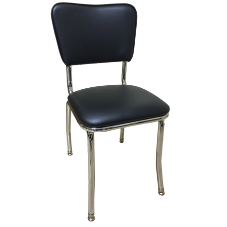 Retro Style Padded Chrome Chair